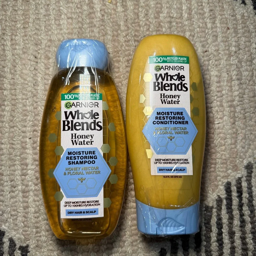 Garnier Whole Blends Honey Water Shampoo & Conditioner Set 12.5oz NEW SEALED